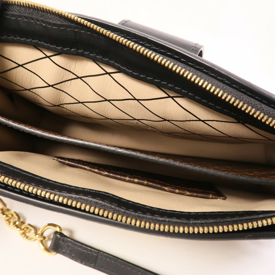 LOUIS VUITTON Monogram Reverse Trunk Clutch金扣肩背袋-11