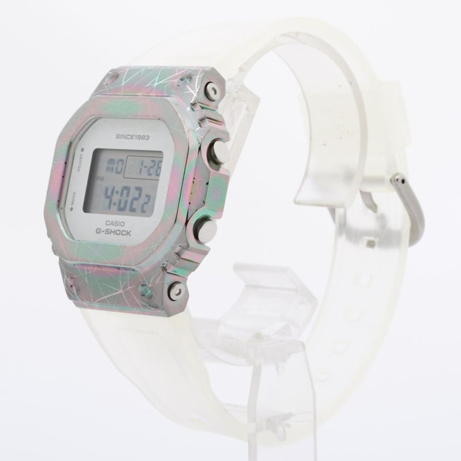 卡西歐 G-SHOCK 40 週年紀念版探險家之石系列數位女錶 GMS5640GEM7JR 透明樹脂不鏽鋼-1
