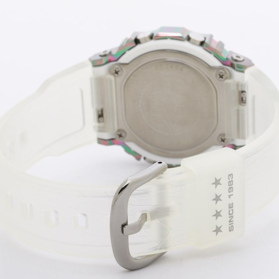 卡西歐 G-SHOCK 40 週年紀念版探險家之石系列數位女錶 GMS5640GEM7JR 透明樹脂不鏽鋼-4