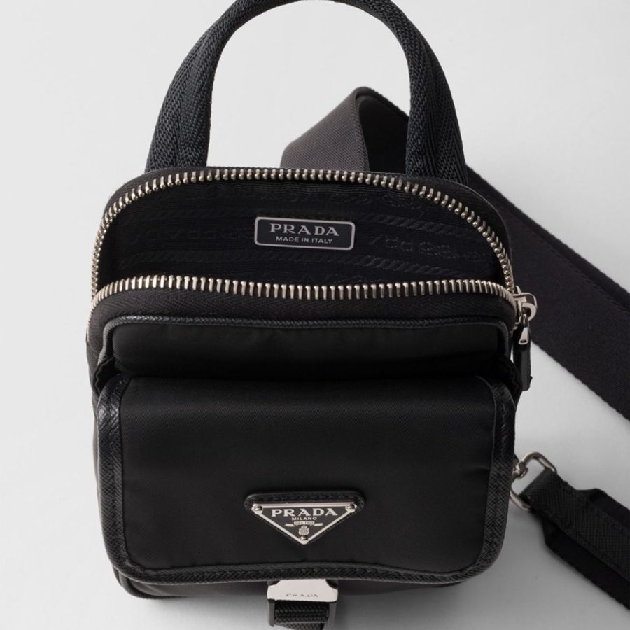 Prada 男士 Re-Nylon 和 Saffiano 手機包均碼碼11.5cm*4.5cm*17cm-3