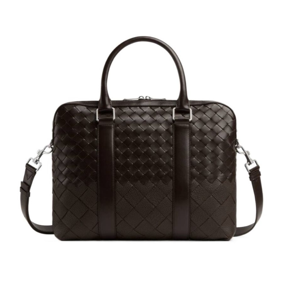 Bottega Veneta 男士 Intrecciato 纖薄公文包均碼碼35.5cm*7.5cm*28cm-4