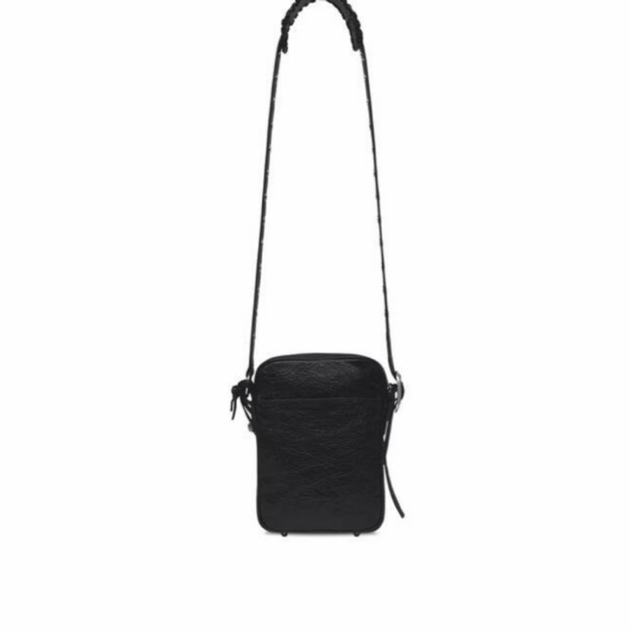 Balenciaga 男士 LE CAGOLE 可拆卸拉鍊小袋斜挎包均碼碼常規、16cm*5cm*19.8cm-2