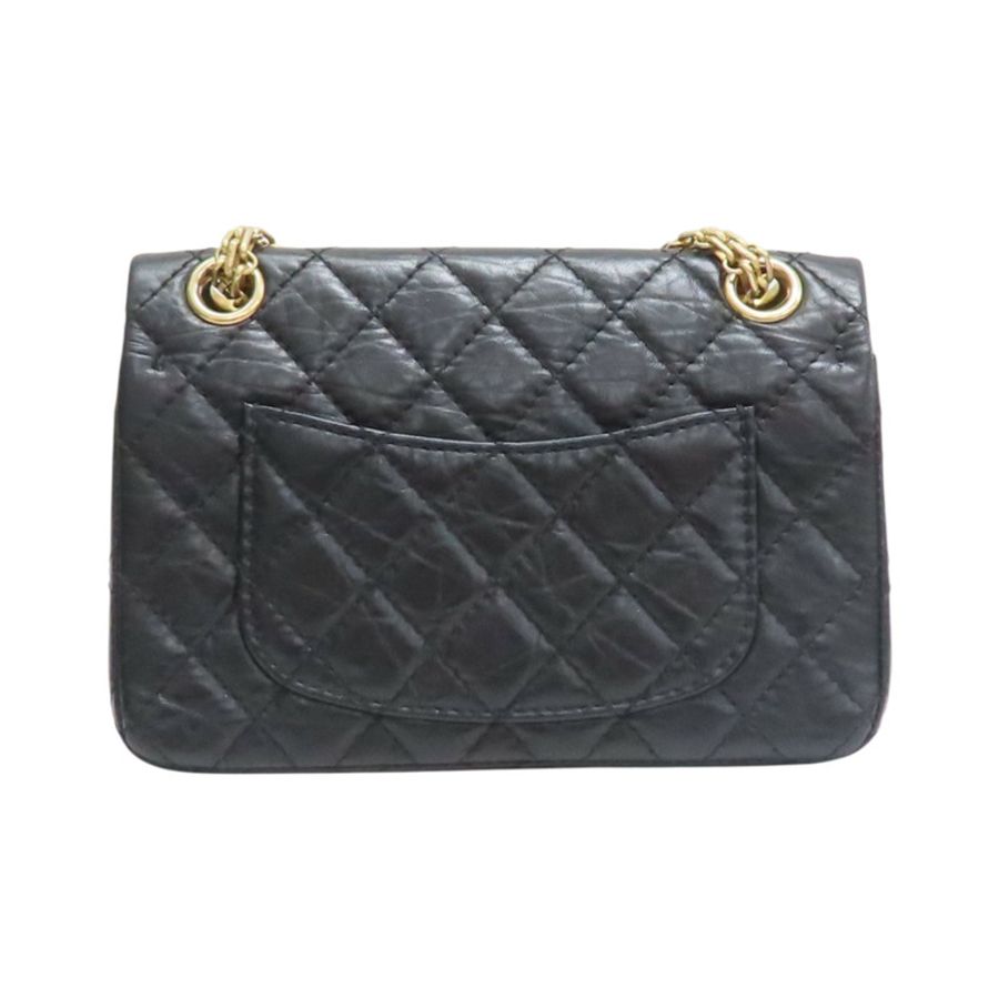 黑色 菱格紋 牛皮 2.55 鍊帶 mini 肩背包【CHANEL 香奈兒】 AS0874-2