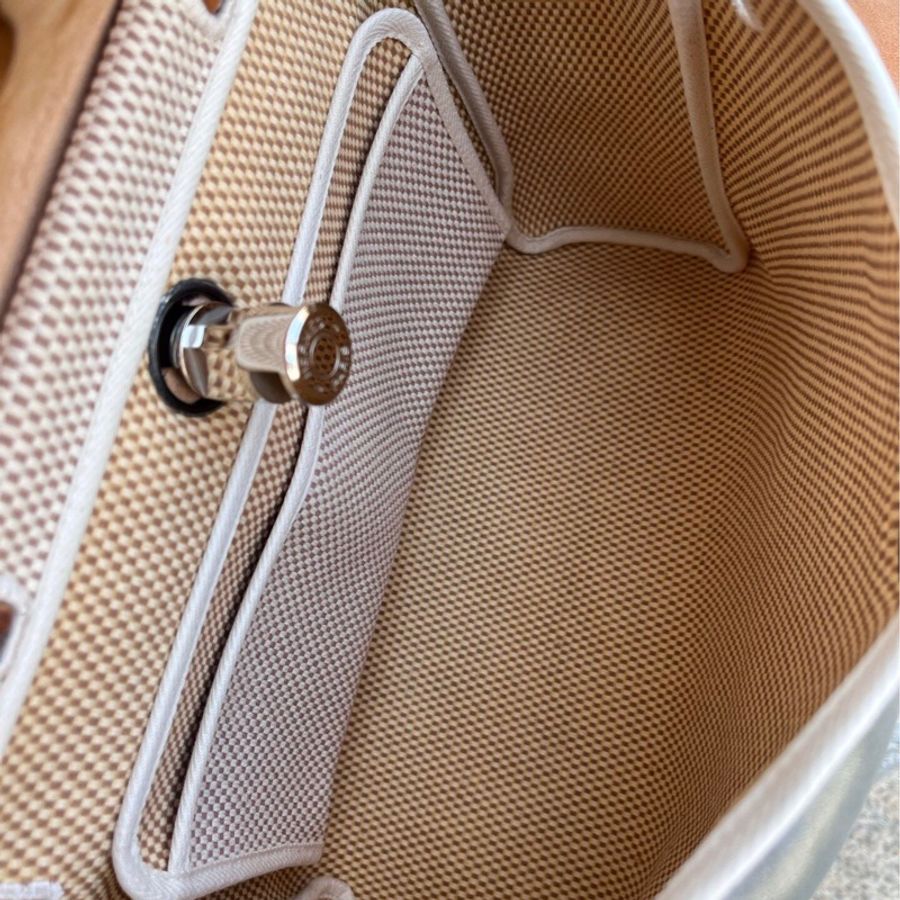 【贈送藍色更換袋❗️一個價錢擁有兩個包✨】Hermes Herbag 31米棕單肩|雙肩|斜背 中古包-5