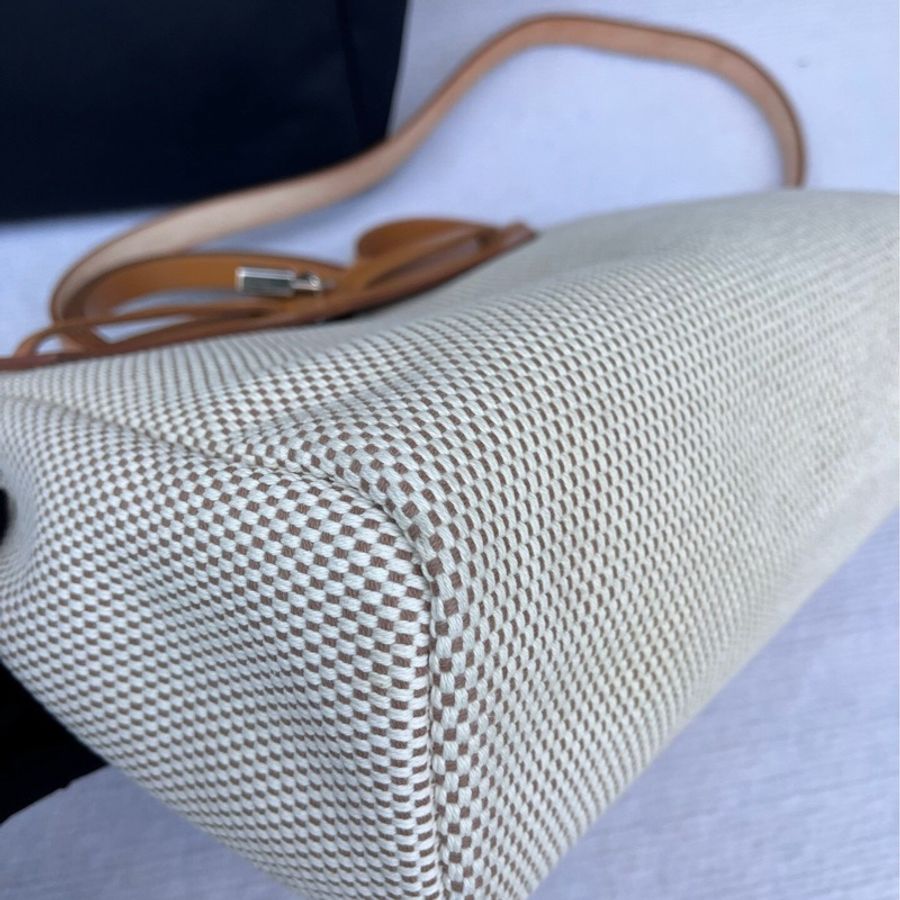 【贈送藍色更換袋❗️一個價錢擁有兩個包✨】Hermes Herbag 31米棕單肩|雙肩|斜背 中古包-16
