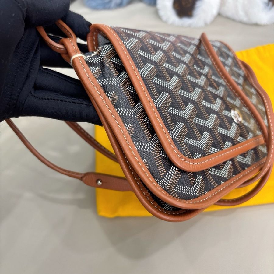Goyard戈雅 棕色老花Plumet三層信封包-3