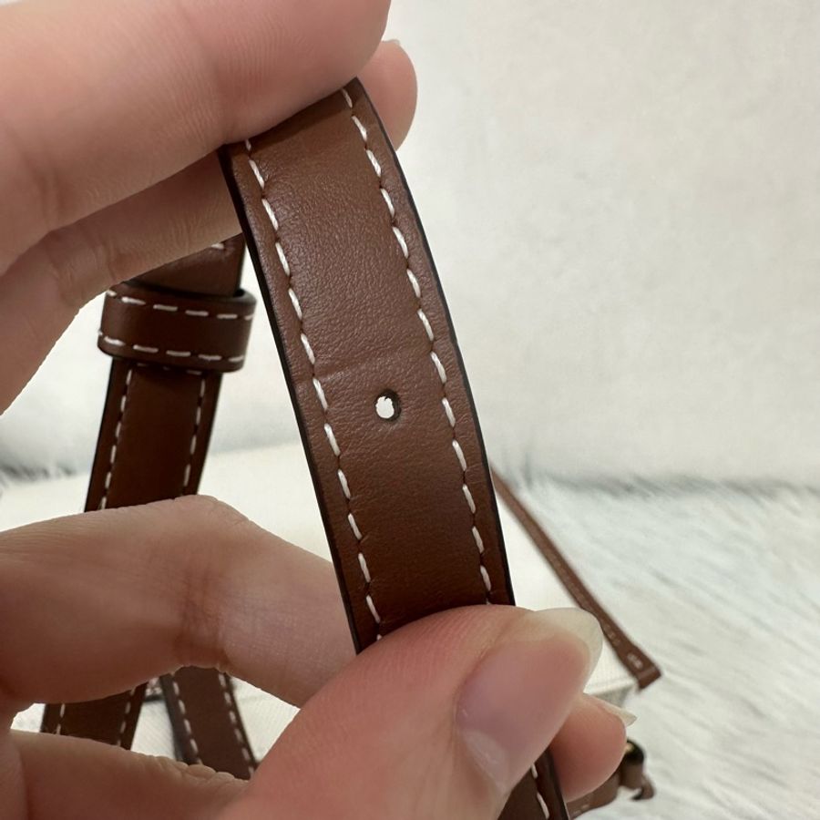 burberry 80441431 白帆布咖邊兩用包 斜背包-54