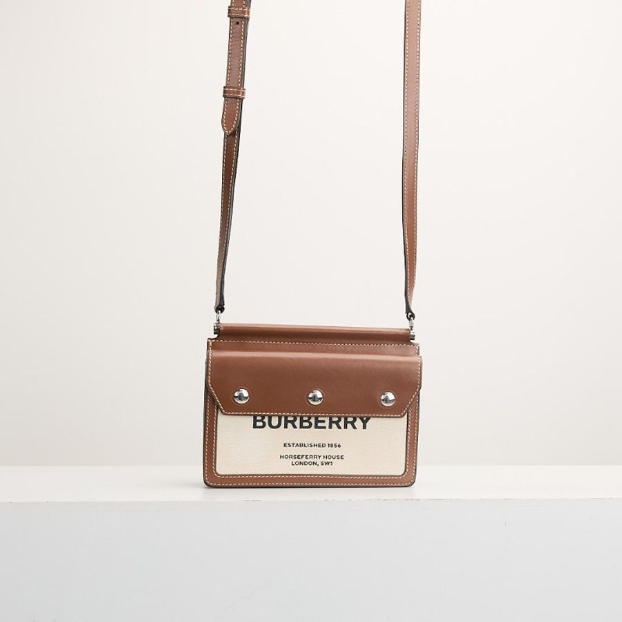 二手Burberry title雙面帆布包-0
