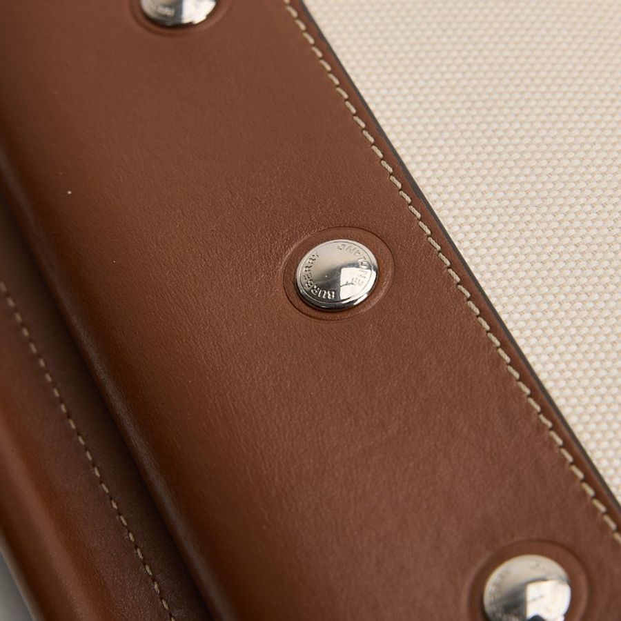 二手Burberry title雙面帆布包-12