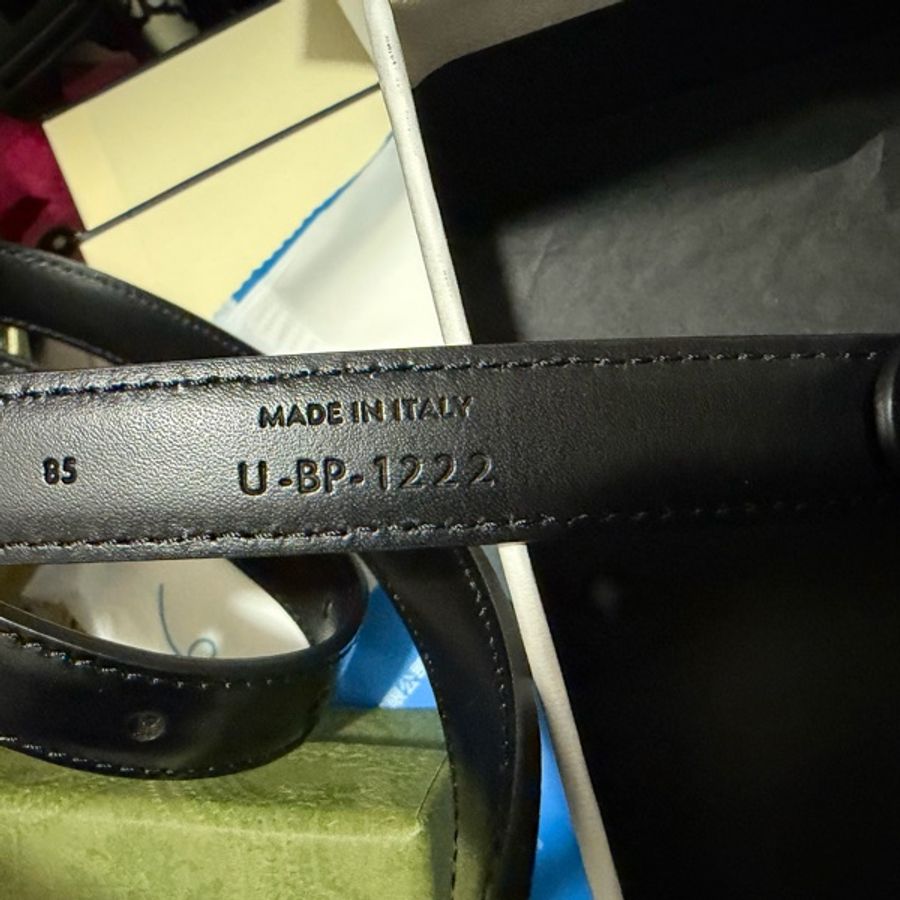 CELINE 平滑小牛皮TRIOMPHE皮帶 85cm-10