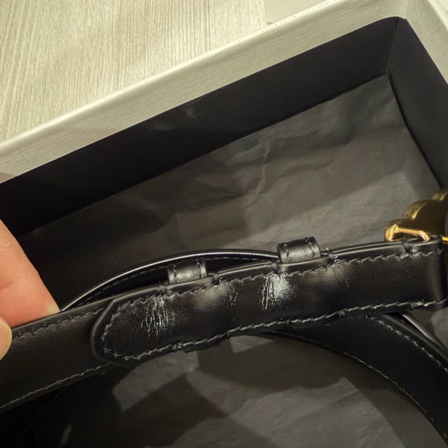 CELINE 平滑小牛皮TRIOMPHE皮帶 85cm-13