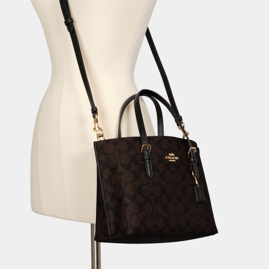 Coach 女士 徽標印花手提包均碼碼長 :25CM,寬 :12CM,高 :19CM-3