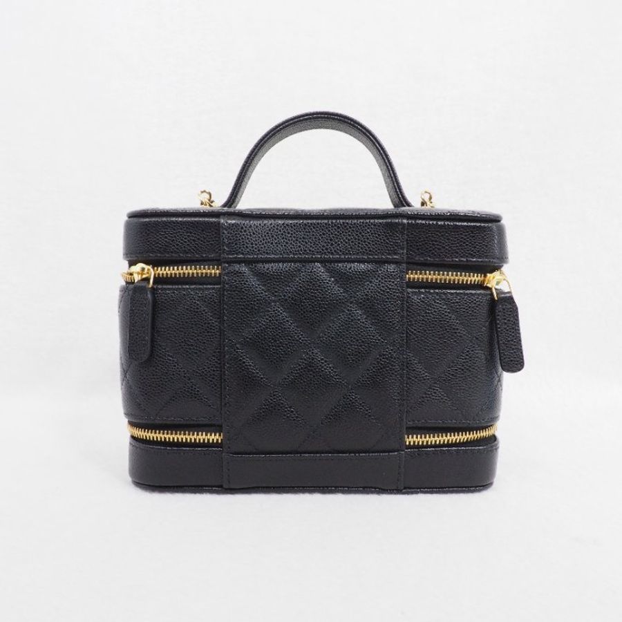Chanel香奈兒 25A Métiers d'art 工坊系列黑金雙層拉鍊化妝盒子包 vanity case-6