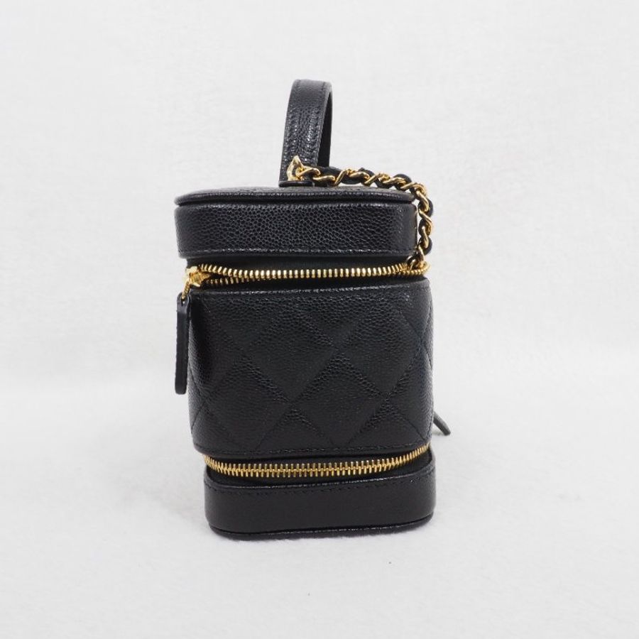 Chanel香奈兒 25A Métiers d'art 工坊系列黑金雙層拉鍊化妝盒子包 vanity case-8