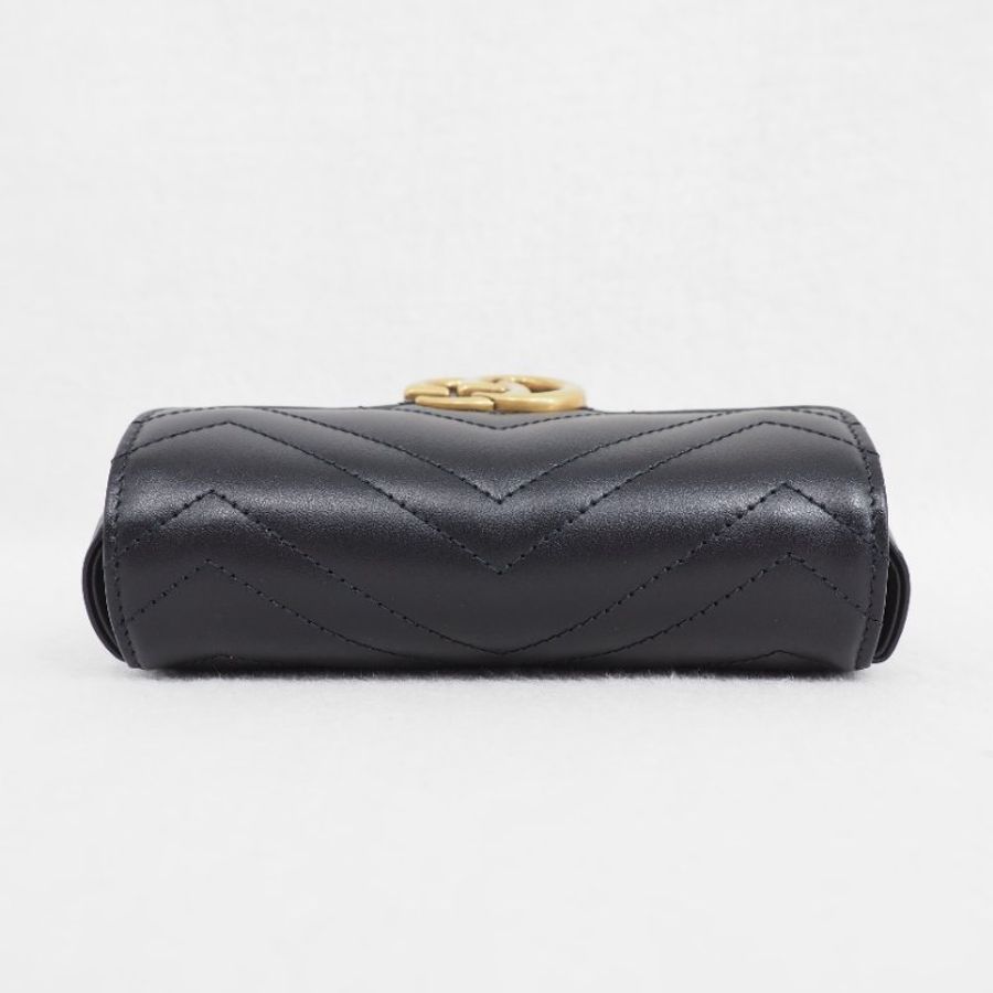 Gucci GG Marmont super mini bag 黑色金扣鏈帶斜背包-8