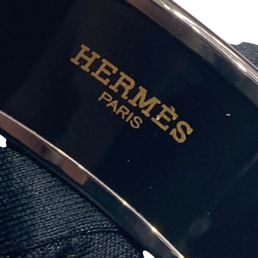 HERMES 愛馬仕 Emaille GM 琺瑯 合金 21cm 手鐲 綠色 銀釦-4