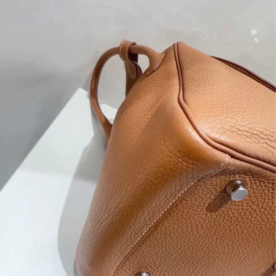 愛馬仕 Hermes Lindy 30 金棕 銀扣-11