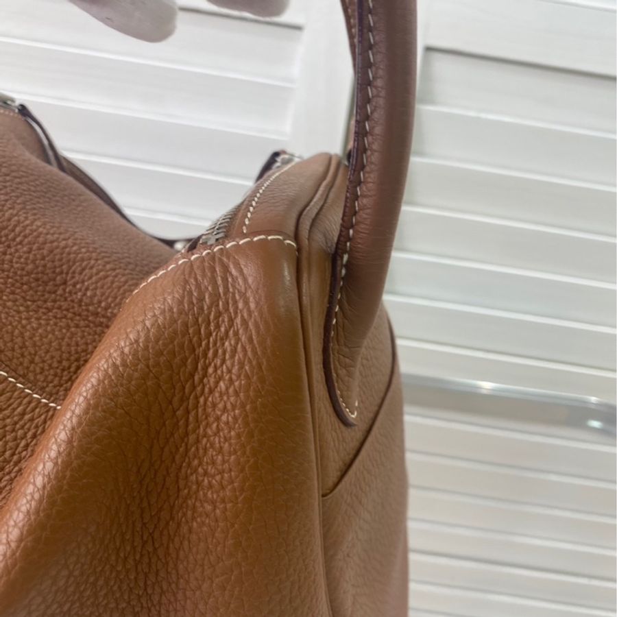 愛馬仕 Hermes Lindy 30 金棕 銀扣-39