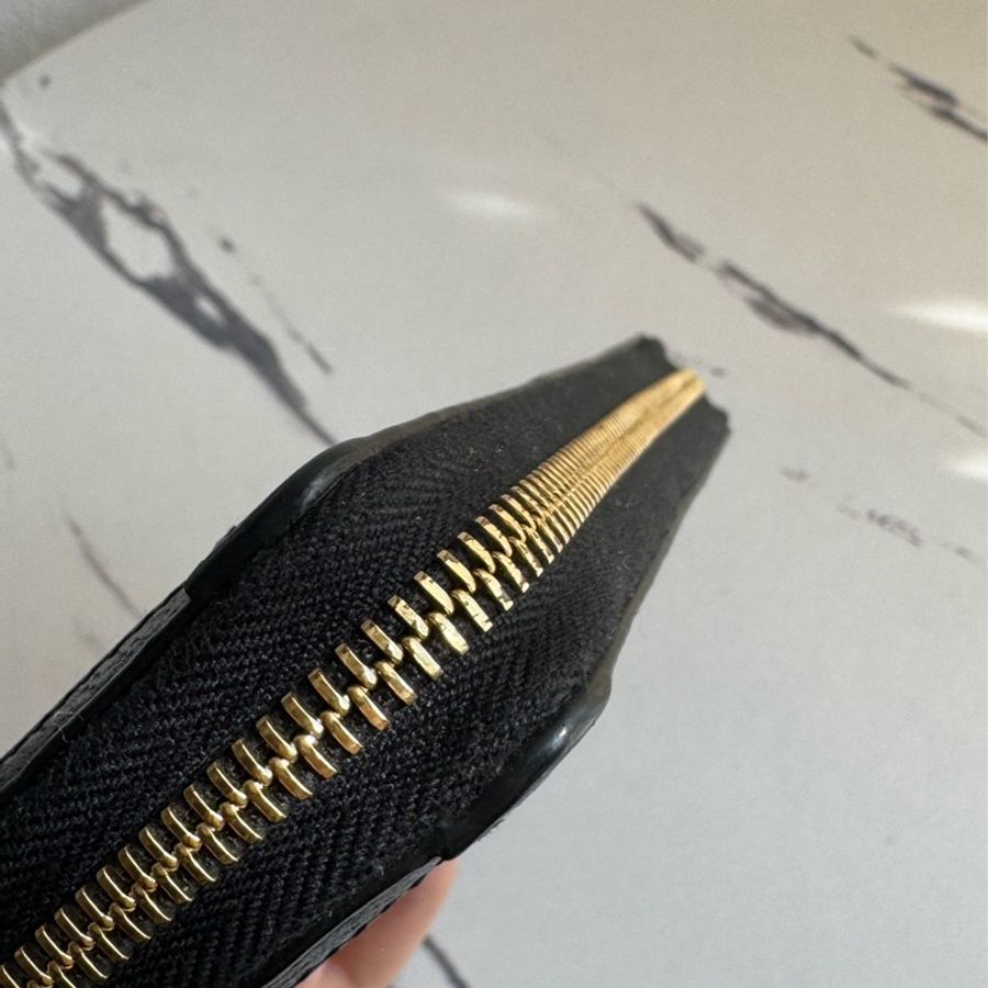 Gucci黑皮革紅綠織帶ㄇ拉長夾 中性款🤩-23