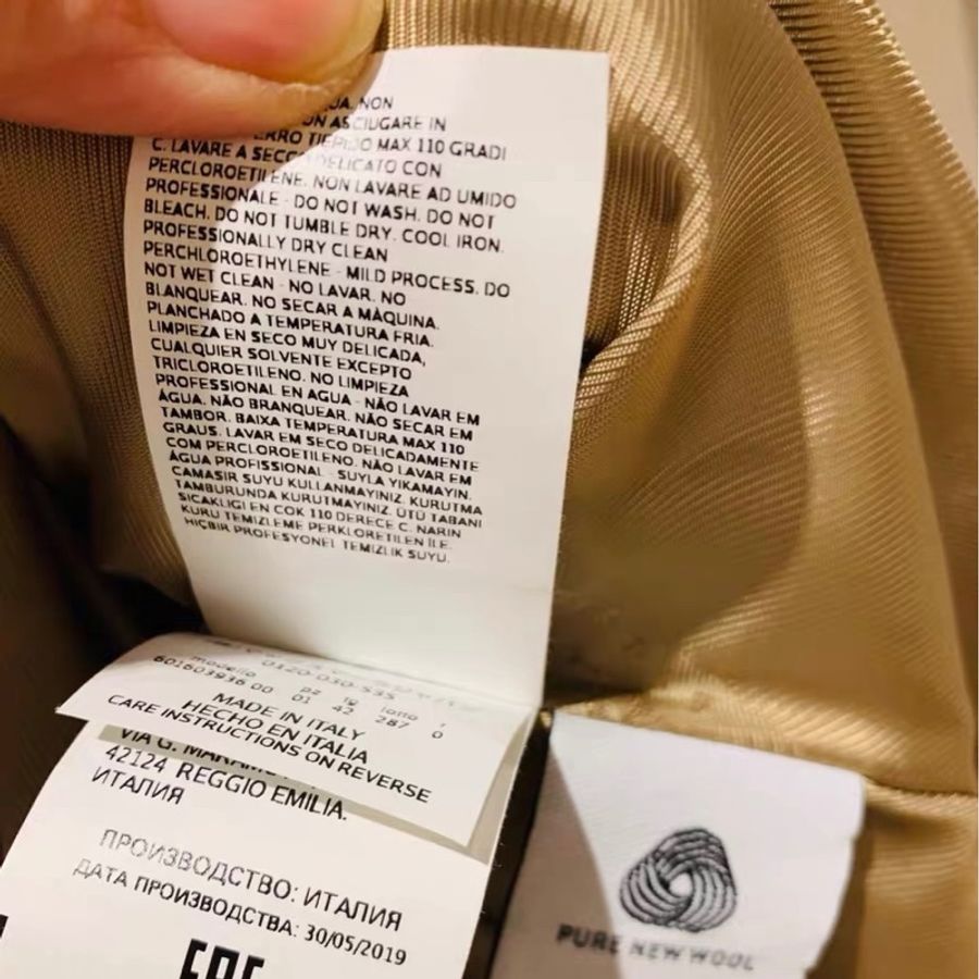 Max Mara 羊绒大衣38码98新长度128-5