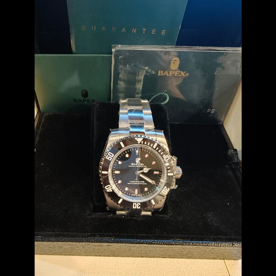 特價出清,法國帶回bape黑水鬼絕版錶,全新品-7
