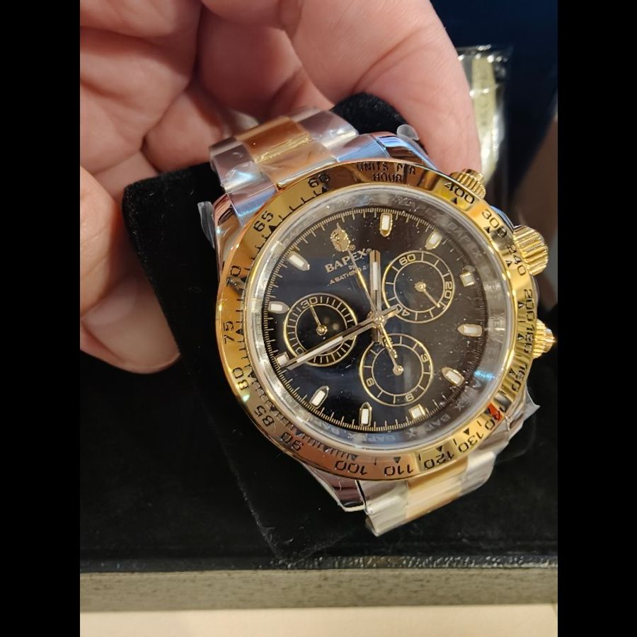 特價出清,法國帶回bape半金daytona絕版錶,全新品-7
