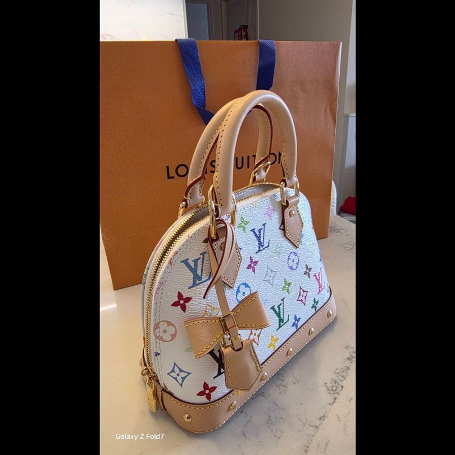 2026芯片款限量 LV x TM 130週年Monogram 村上隆白三彩ALMA BB-18