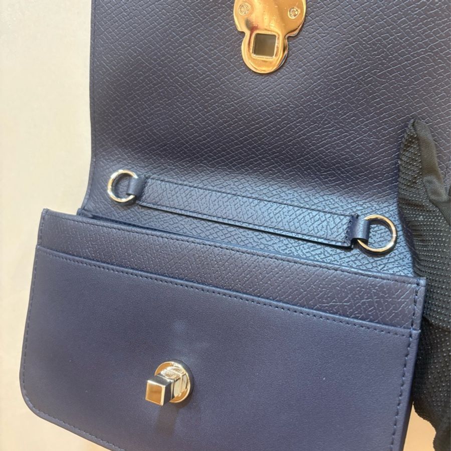LONGCHAMP WOC 牛皮銀鏈-4