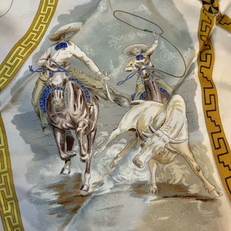HERMES 微使用經典正品 90x90大方巾絲巾-10