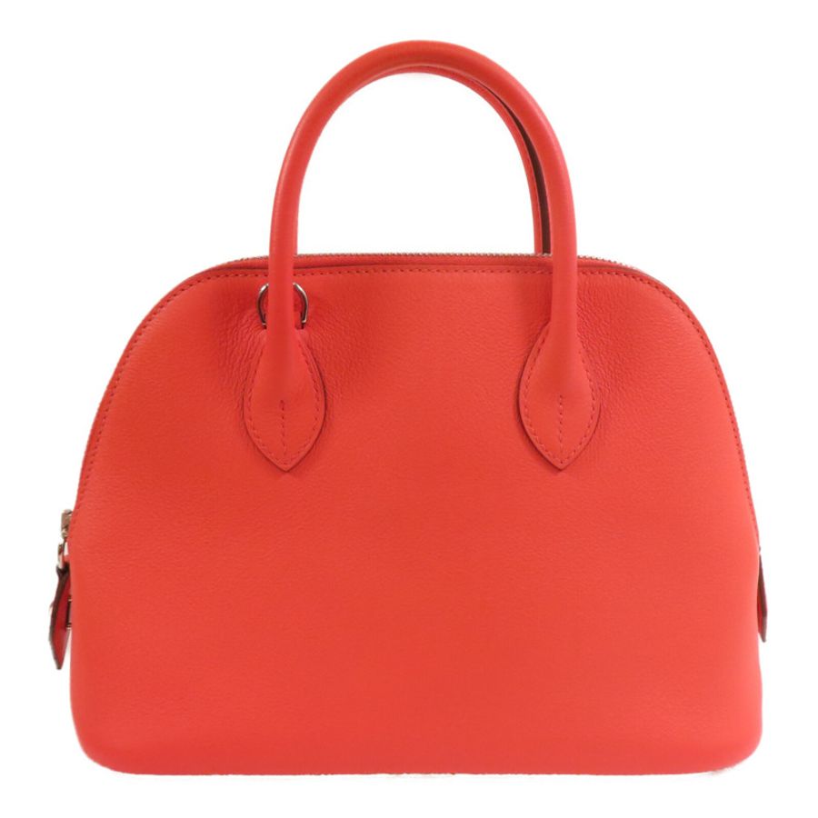 HERMES Evercolor皮革Bolide 1923 25銀扣手挽肩背兩用袋Rose Texas-1