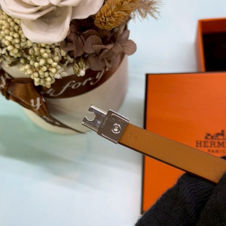 HERMES Kelly Men bracelet皮革手環-5
