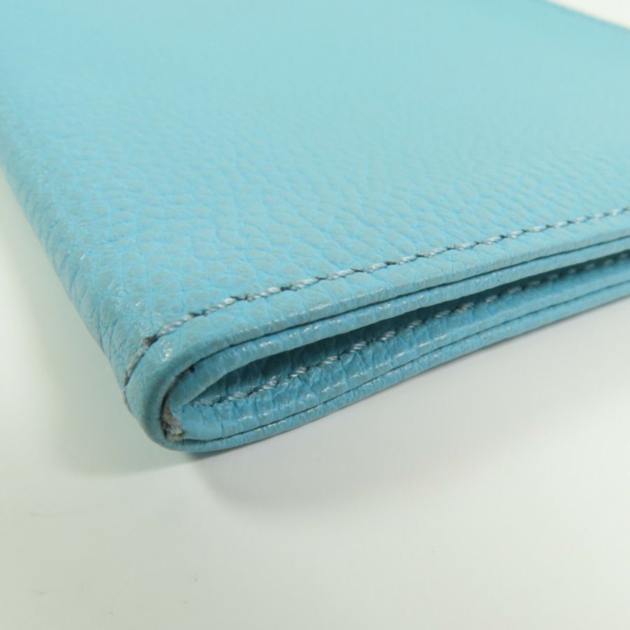 Longchamp 牛皮皮革Clutch銀扣手拿包-9