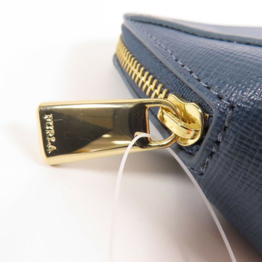 Furla 牛皮皮革Pouch金扣手拿包-9