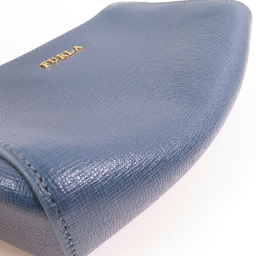 Furla 牛皮皮革Pouch金扣手拿包-10