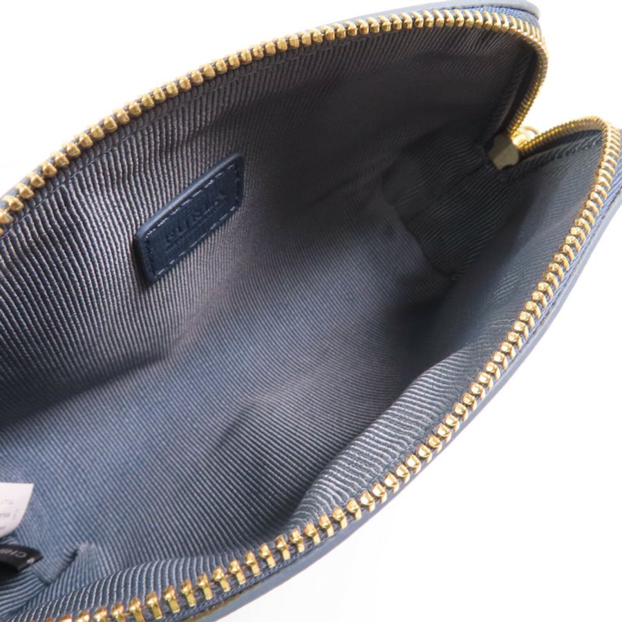 Furla 牛皮皮革Pouch金扣手拿包-13