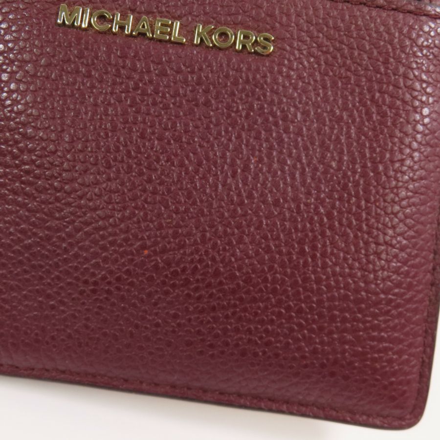 Michael Kors 牛皮皮革Card Case with Handle金扣卡套-5
