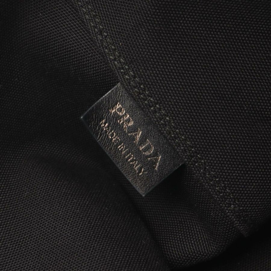 PRADA DENIM+CITY 小牛皮托特單肩斜背包 1BG244 黑色二手-3