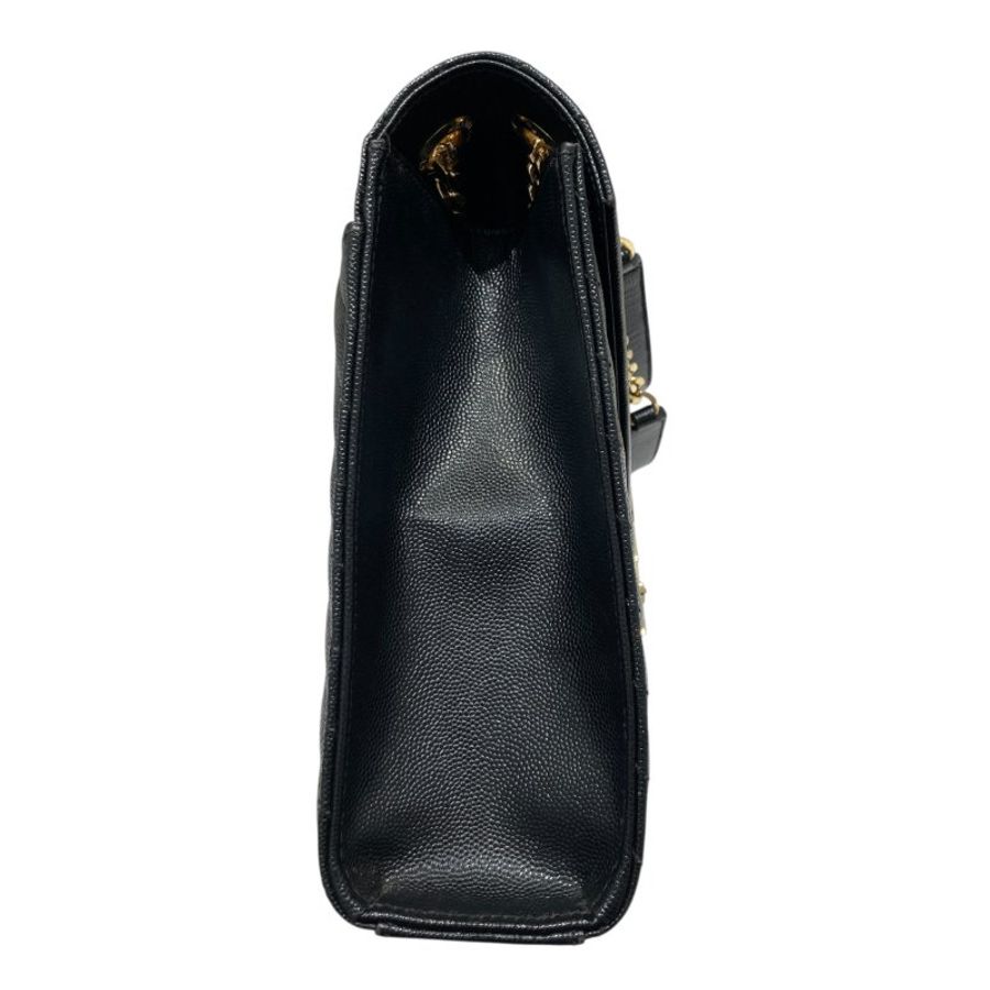 SAINT LAURENT 聖羅蘭 354118 CASSANDRE CHAIN BAG 荔枝皮革 鍊帶 肩背包 黑-4