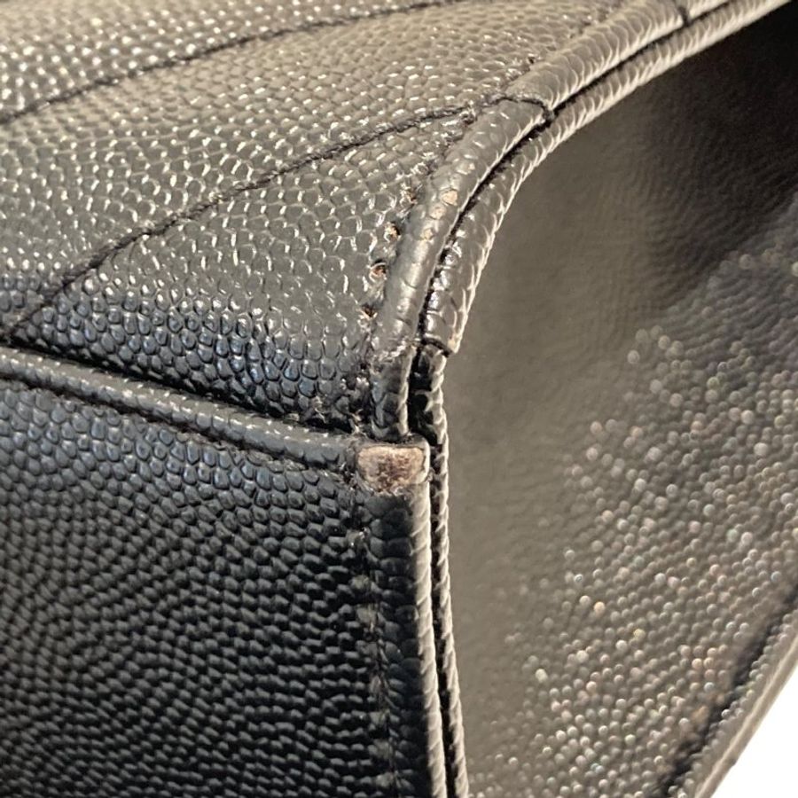 SAINT LAURENT 聖羅蘭 354118 CASSANDRE CHAIN BAG 荔枝皮革 鍊帶 肩背包 黑-8