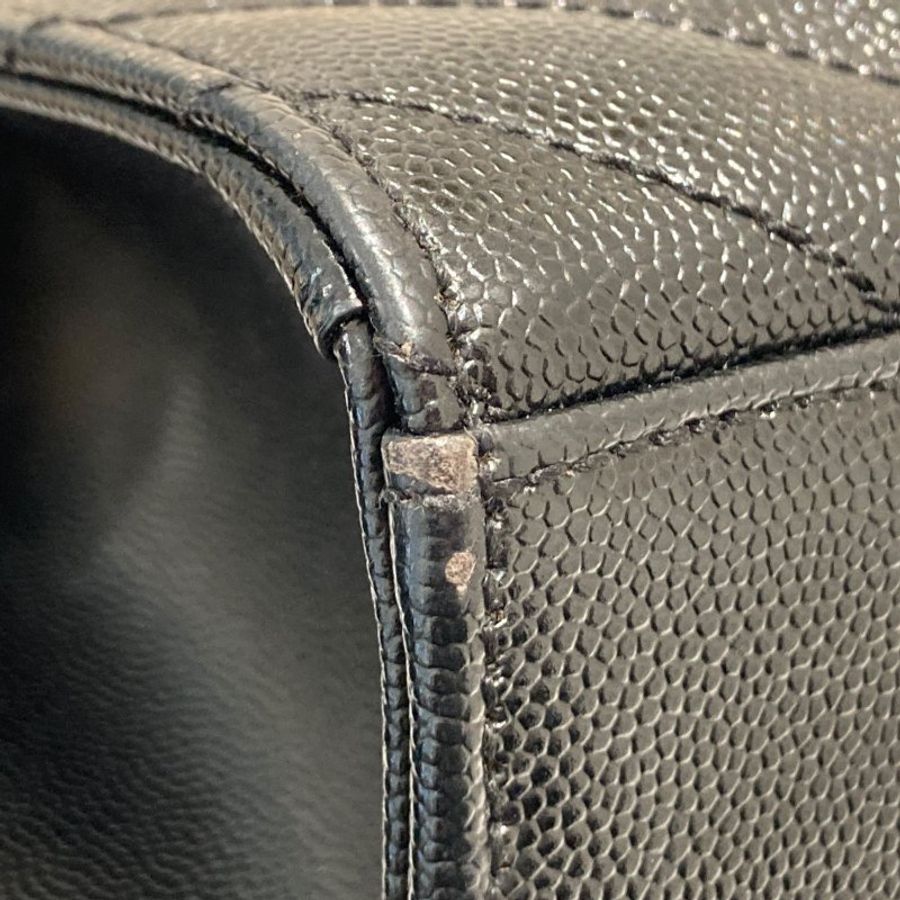 SAINT LAURENT 聖羅蘭 354118 CASSANDRE CHAIN BAG 荔枝皮革 鍊帶 肩背包 黑-9