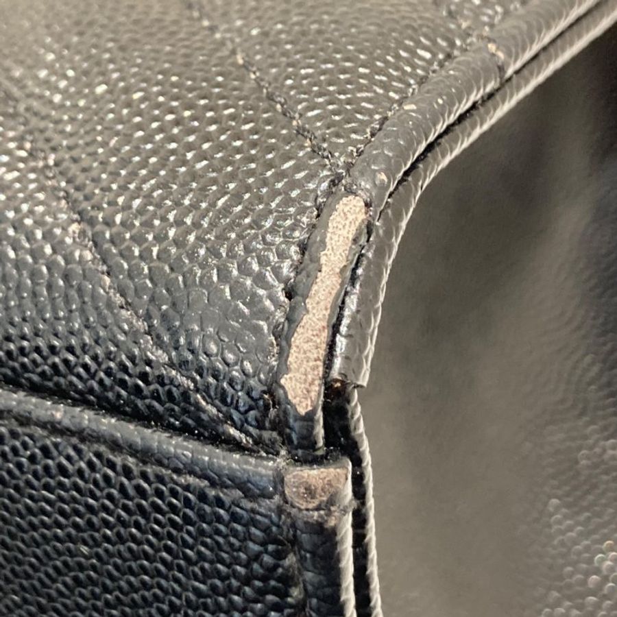SAINT LAURENT 聖羅蘭 354118 CASSANDRE CHAIN BAG 荔枝皮革 鍊帶 肩背包 黑-10