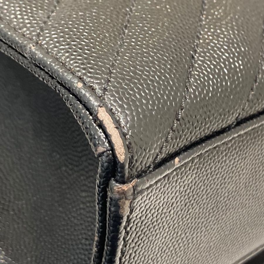 SAINT LAURENT 聖羅蘭 354118 CASSANDRE CHAIN BAG 荔枝皮革 鍊帶 肩背包 黑-11