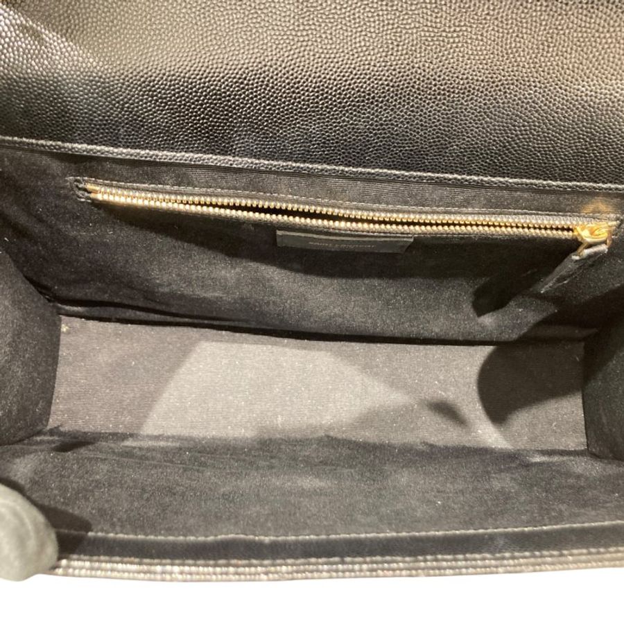 SAINT LAURENT 聖羅蘭 354118 CASSANDRE CHAIN BAG 荔枝皮革 鍊帶 肩背包 黑-13
