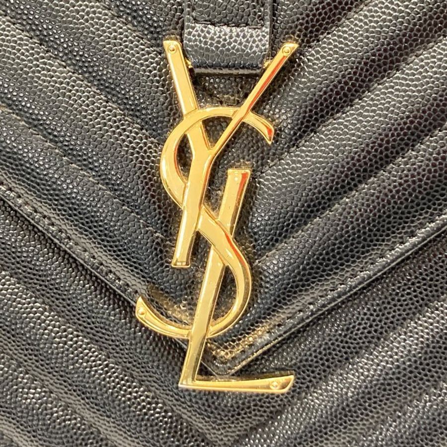 SAINT LAURENT 聖羅蘭 354118 CASSANDRE CHAIN BAG 荔枝皮革 鍊帶 肩背包 黑-16