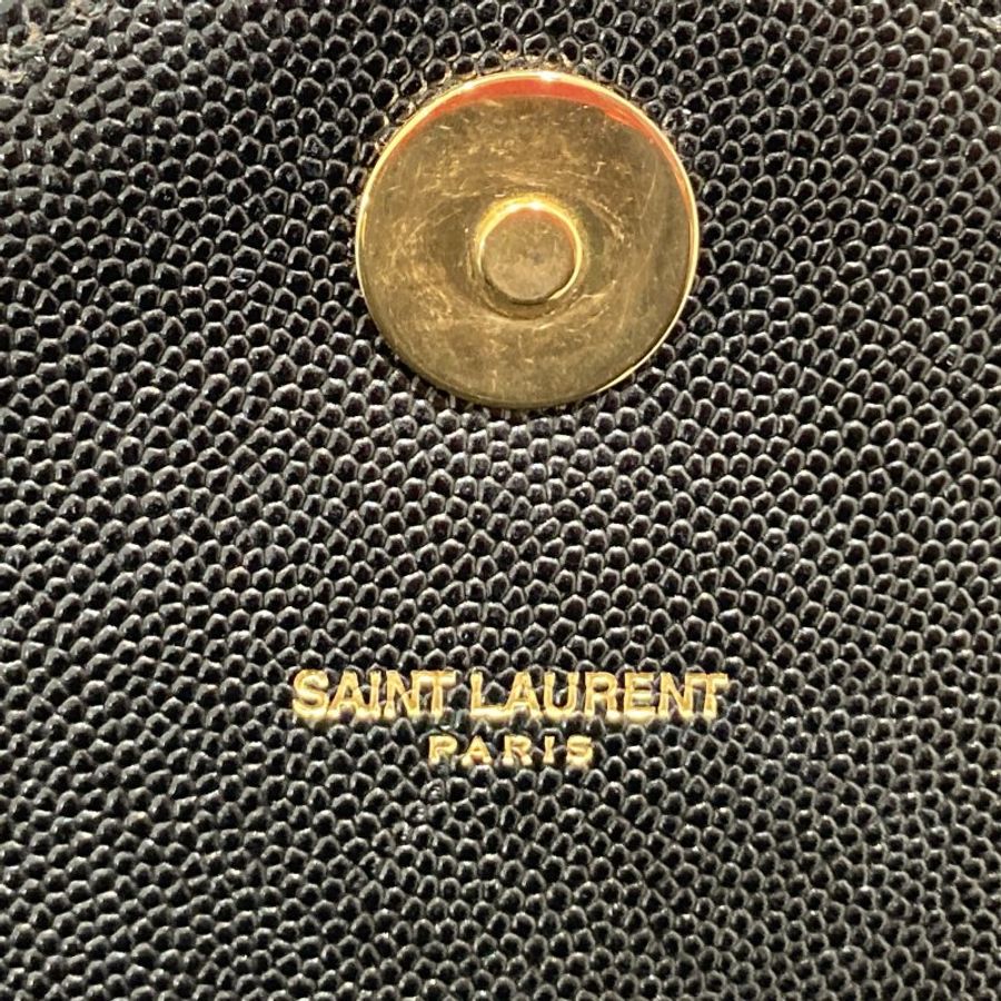 SAINT LAURENT 聖羅蘭 354118 CASSANDRE CHAIN BAG 荔枝皮革 鍊帶 肩背包 黑-18