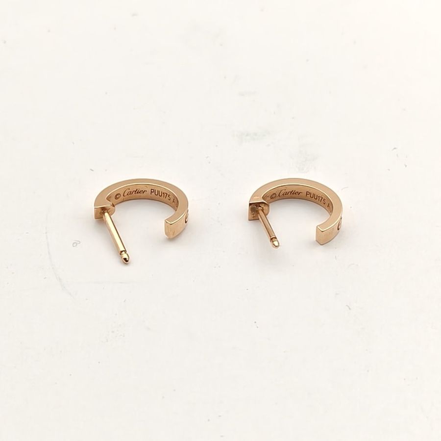 CARTIER 18K玫瑰金玫瑰金LOVE耳釘耳環18K-3