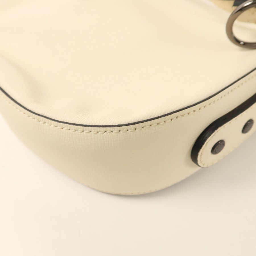 Longchamp 牛皮皮革Shoulder Bag銀扣肩背袋-12