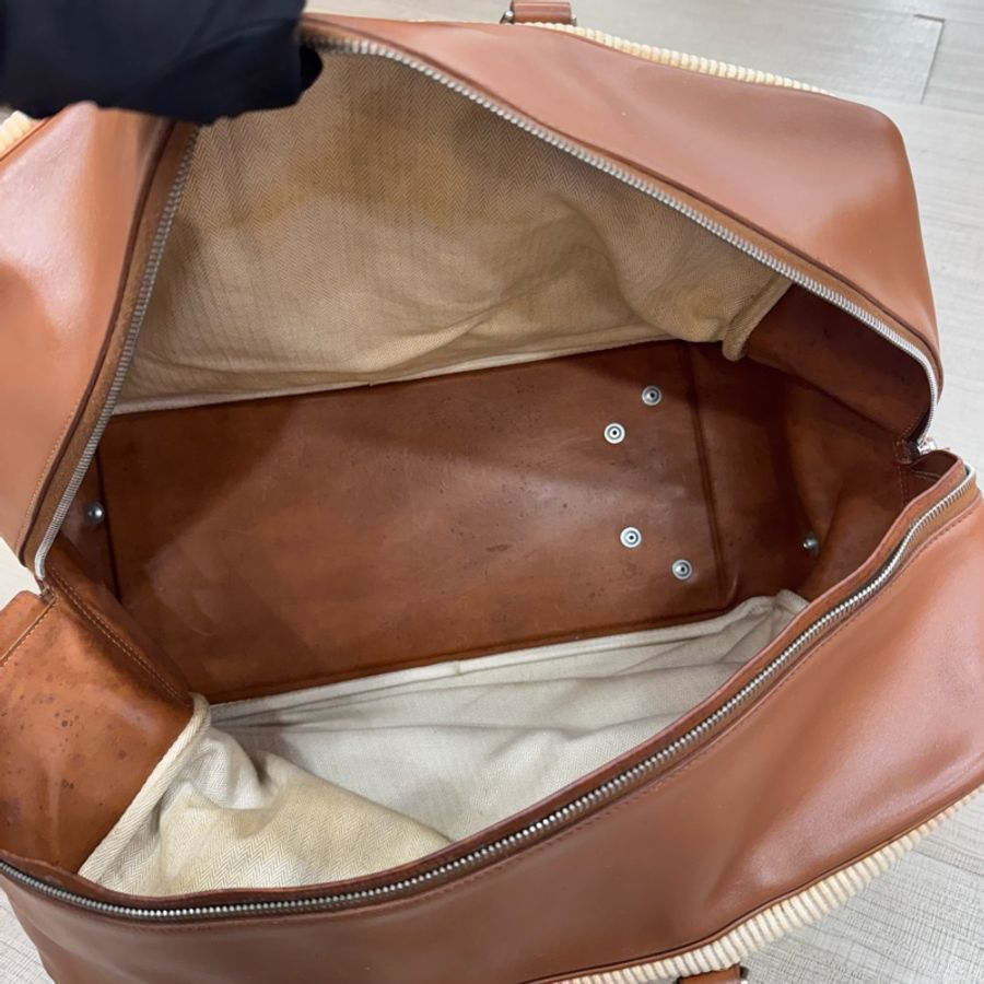 Hermès 棕色拼接旅行箱包 vintage 二手 中古-14