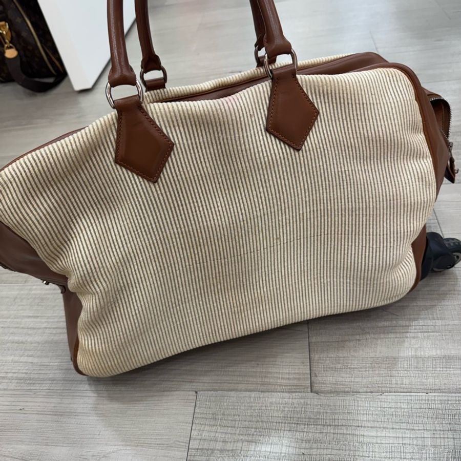 Hermès 棕色拼接旅行箱包 vintage 二手 中古-20