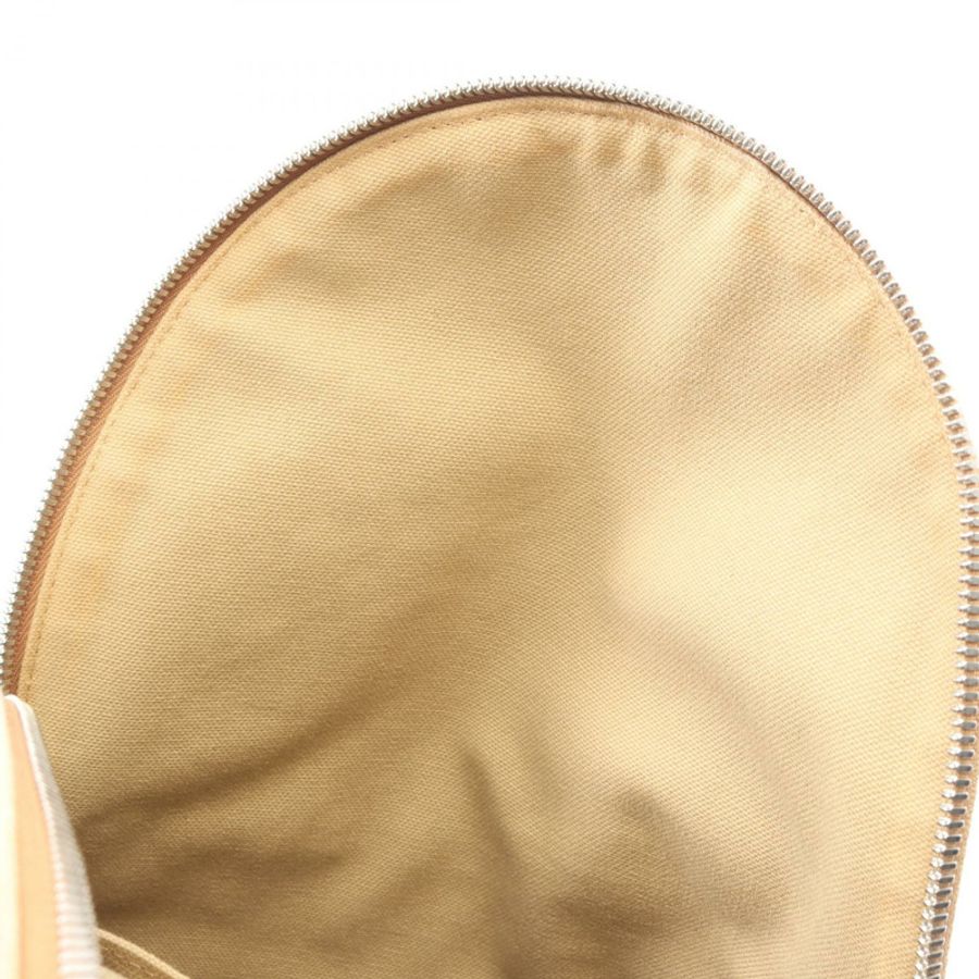 LOEWE 圓形雙肩包 B314278X01 帆布皮革 米色 二手 女士 logo-5